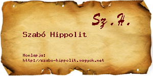 Szabó Hippolit névjegykártya